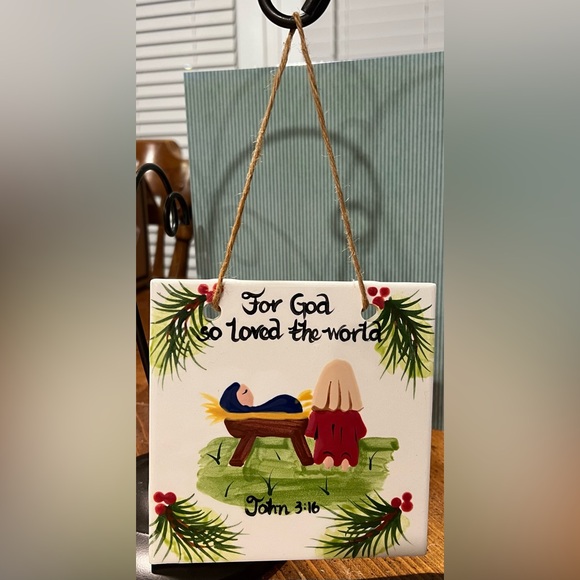 Art of the Spirit Hand-Painted Nativity Tile Christmas Religious Bible Holiday - Picture 2 of 8